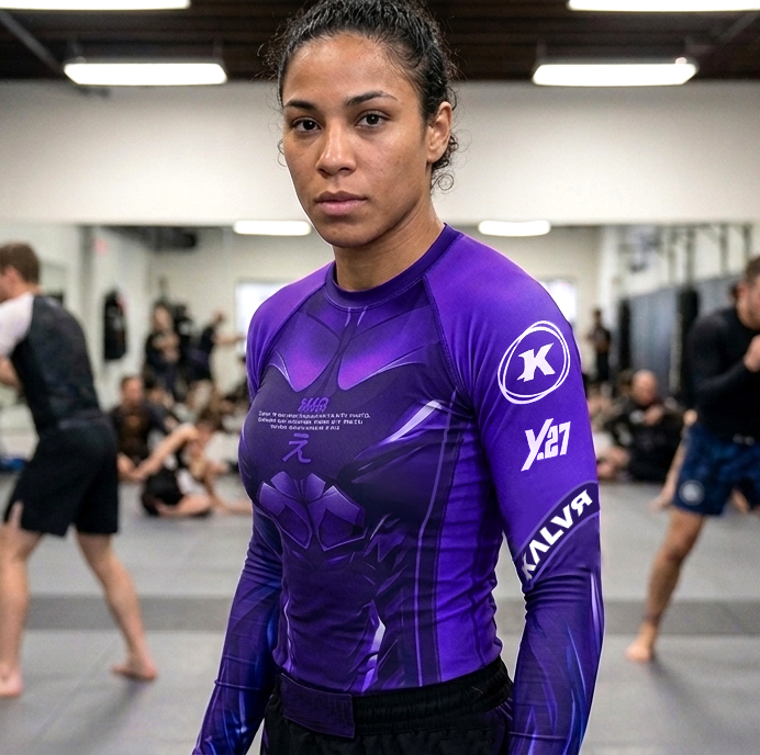 RASHGUARD TATAKAE COMPETITOR / PURPLE BELT FEMME
